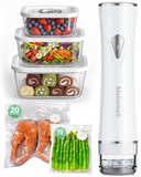 Glass Vacuum Seal Containers for Food Storage, 3pcs set [1x Small, 1x Medium, 1x Large],Works with Handheld Vacuum Sealer for Freezer, Liquid & Delicate Foods,BPA-Free, with Date Tracking Lid