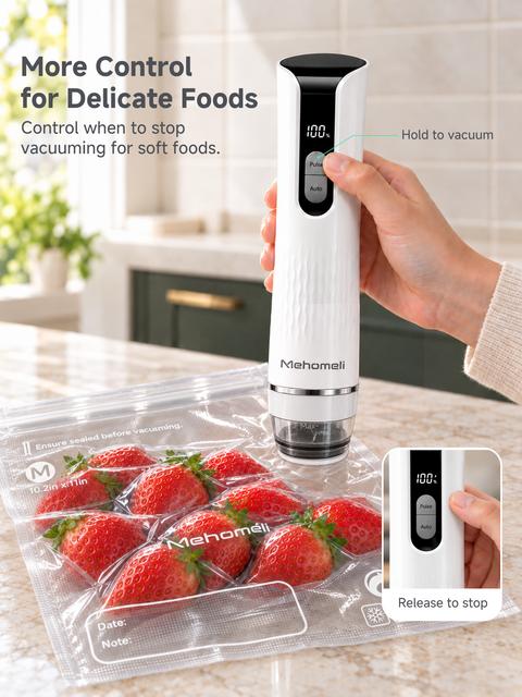 ZB-S98 Handheld Vacuum Sealer + 30 Reusable Bags