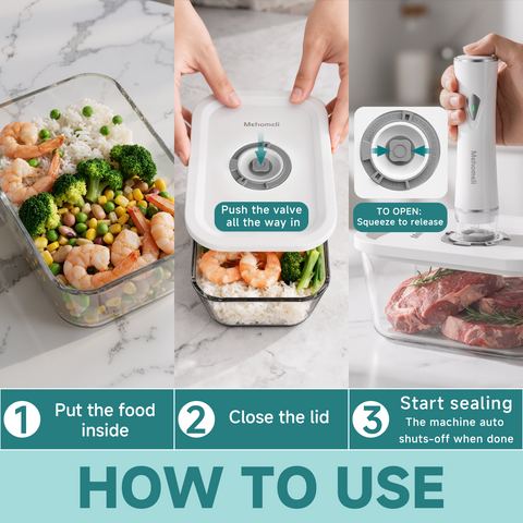 Glass Vacuum Storage Containers – 3-Piece Set