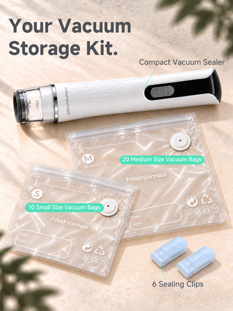 ZB-S98 Handheld Vacuum Sealer + 30 Reusable Bags
